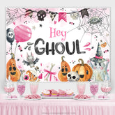 Hey Ghul Rosa Schön Halloween Babydusche Hintergrund
